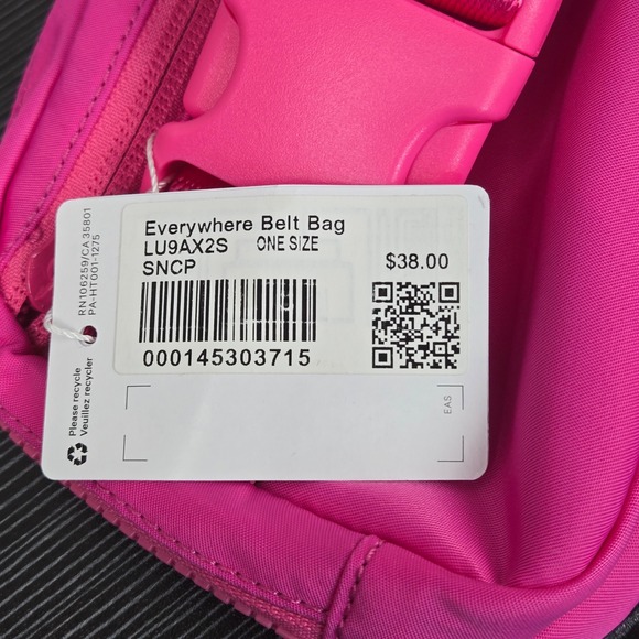 Lululemon Everywhere Belt Bag Sonic Pink 1L New With Tags - Picture 8 of 12